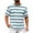 Blue, variant on Pitauce Mens Short Sleeve Striped T-Shirt Crew Neck Basic Top Casual Work Shirt