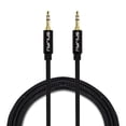 thumbnail image 2 of Nyrius Premium Grade 3.5mm Auxiliary Audio Cable (3 Feet) with Tangle Free Braided Protective Shielding & Gold Plated Step Down Connector for Smartphones, Tablets, Home Stereo, Car Audio (AC03)., 2 of 6