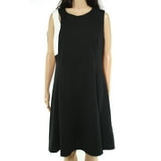 DKNY Women's Fit N Flare Contrast Sheath Dresses Black Size 8