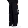 thumbnail image 4 of Men's Outdoor Sports Straight Leg Workwear Trousers, Fashion Solid Color Cargo Pants for Hiking and Construction Work,Black,2XL, 4 of 4
