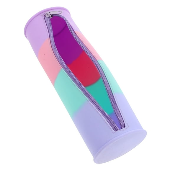 Silicone Makeup Brush Bag Cosmetics Brush Pouch with Zipper Closure for 1 Set Brushes