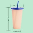thumbnail image 5 of Cheers.US 700ml Color Changing Tumblers Cups with Lids %26 Straws Reusable Bulk Tumblers Plastic Cold Tumbler Cup for Adults Kids, 5 of 7