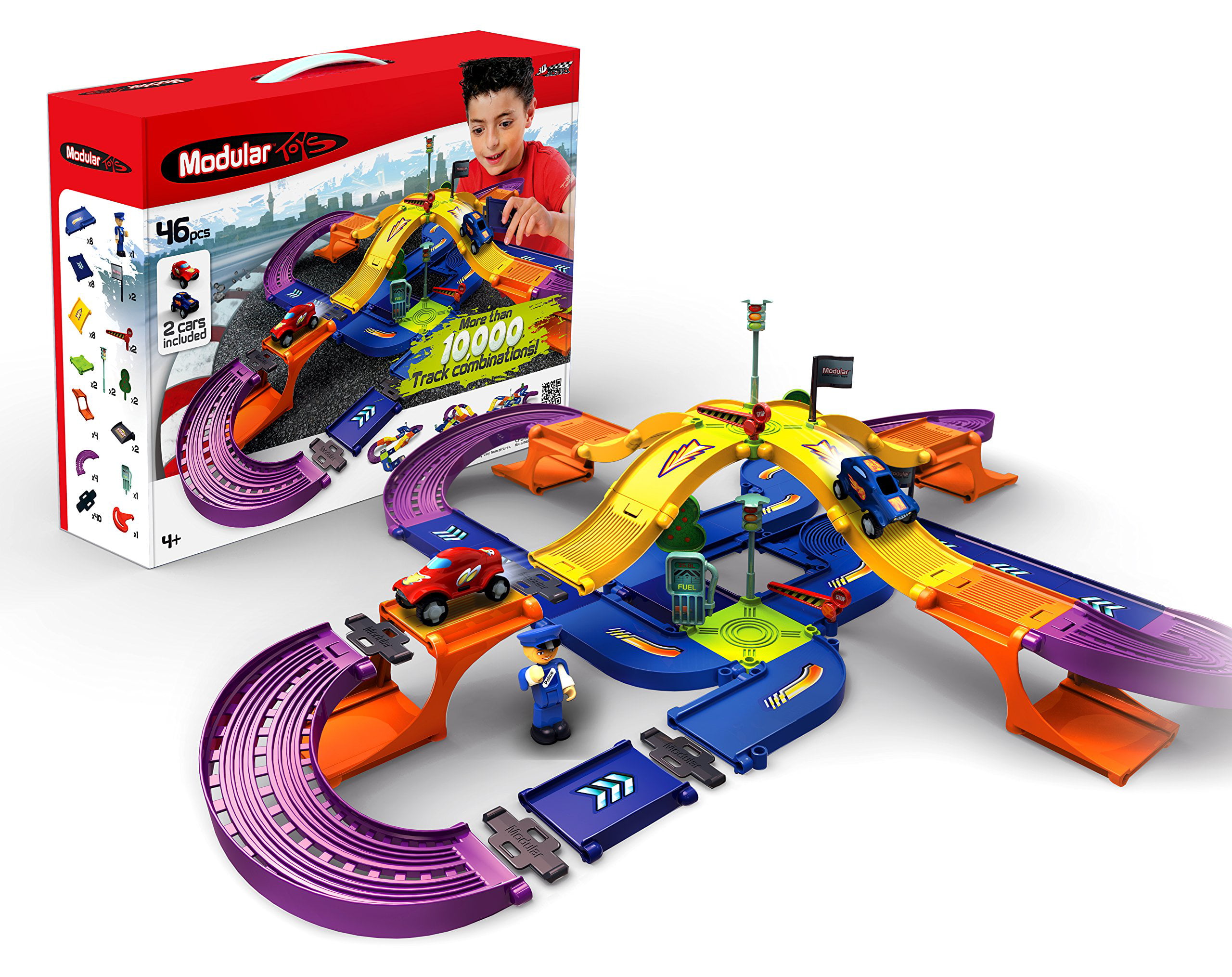 New Building Toy Boys Girls Modular 3D Construction Car Race Track Build Ages 4 