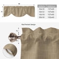 thumbnail image 6 of Brown Farmhouse Tie Up Valance Curtains for Windows, Kitchen Curtains Window Treatments, Vintage Country Monochrome Textured Short Window Shades Valances for Bedroom Bathroom Cafe 54"x18", 6 of 8