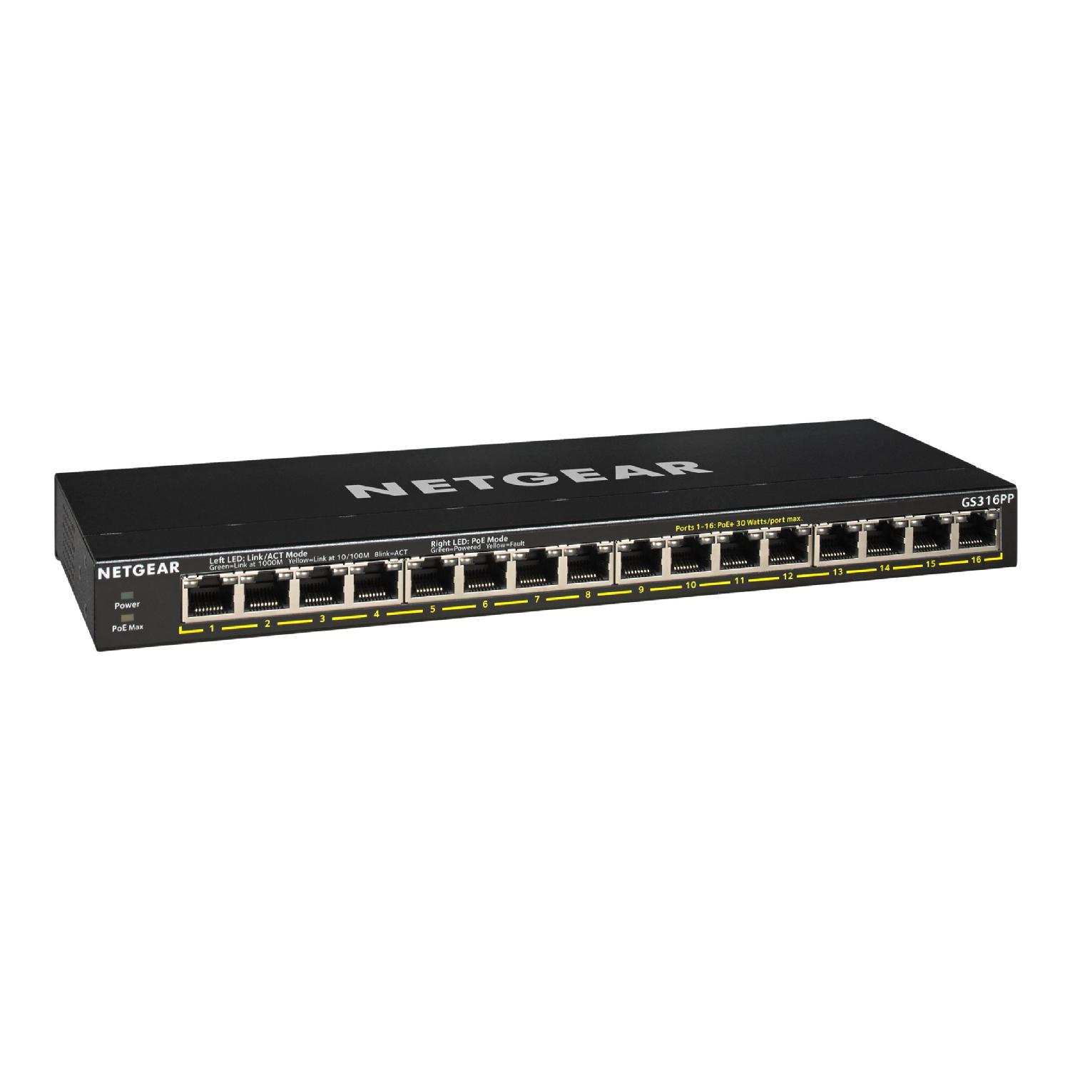 GS316PP 16 Ports No Switch 2 Layer Supported Twisted Pair
