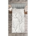 thumbnail image 3 of Ambesonne Black and White Quilted Bedspread Set 2 Pcs, Winter Tree, Twin Size, White Black, 3 of 3
