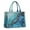 Blue Gold Marble, variant on Large Capacity Tote Bag,Blue Gold Wave Marble Pattern Handbag Fashion Luxury Tote Bag,15.7"x13"x 5.1" Inches,Laptop Compatible