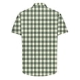 thumbnail image 3 of Fashion Vintage Tshirt for Men Short Sleeve Tops Blouse Button Down Shirts Plaid Vneck Shirt Summer Outfit Plus Size Comfy Blouses, 3 of 4