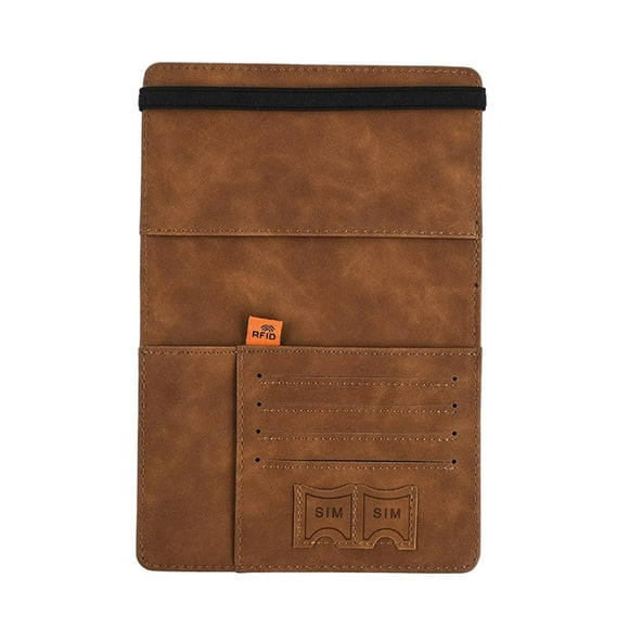 Cartera de viaje para mujer, hombre, portátil, con soporte para pasaportes, Camello Sunnimix Cubierta de pasaportes