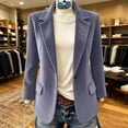 thumbnail image 5 of Cmfcve Womens Corduroy Blazer Fall Winter Dressy Casual Suit Jackets Long Sleeve Button Down Loose Fit Blazer Coat, 5 of 9