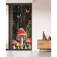 thumbnail image 2 of Window Privacy Film Mushrooms Stained Glass Window Film Decorative Sun Block Window Cover Butterfly Botanical Country Plants Black Window Clings Static Adhesive Sticker for Bathroom 35.4"x78.7", 2 of 7