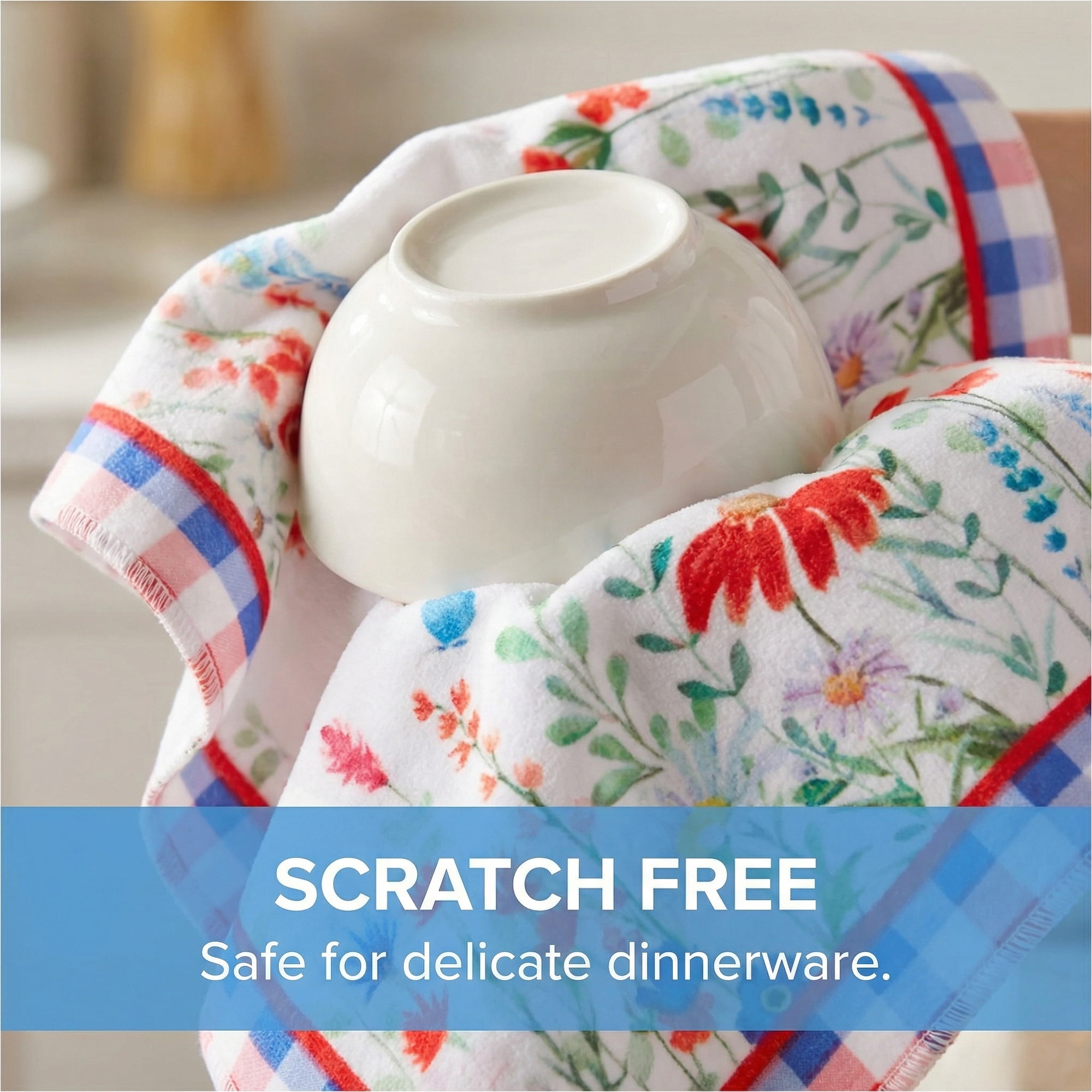 Unique Bargains 2Pcs Floral Microfiber Absorbent Soft Towels Multi-Color 2 24" x 16"