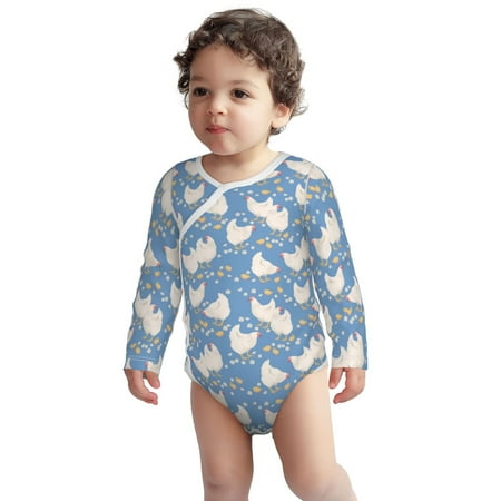 

Haiem Funny Chicken Printed Unisex-Baby Long Sleeve Onesies Bodysuits Unisex Babies Snap-Up Rompers-18 Months