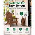 thumbnail image 4 of WINSOON Outdoor All-Weather HDPE Folding Adirondack Chair with Cup Holder & Adjustable Backrest, Easy to Install & Clean, Ideal for Garden, Yard & Patio, 4 of 8