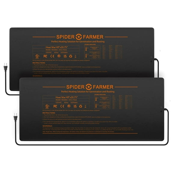 Spider Farmer Seedling Heat Mat 48”X20.75” 2 Pack