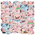 thumbnail image 3 of 35pcs Cute Axolotl Animal Stickers Funny Cartoon Stationery Stickers for Luggage Phone Laptops, 3 of 9