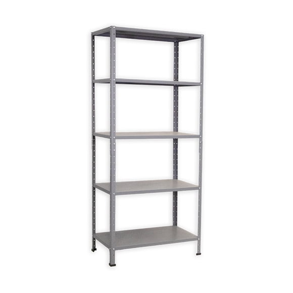 Estante Organizador ADF Estantería Anaquel Metálico Ajustable Rack con 5 Repisas 190x84x60 cm Multiusos Color Gris calibre 24