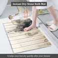 thumbnail image 4 of Alfombrilla de baño de piedra de diatomita | Alfombrilla de baño antideslizante, superabsorbente y de secado rápido | Simplicidad elegante | Alfombrilla de ducha de tierra de diatomeas para, 4 of 5
