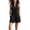 A373-Black, variant on Women's Casual Short Romper Stand Collar Sleeveless Half Button with Placket Casual Summer Daily Jumpsuit