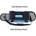 thumbnail image 2 of Bolsa transportadora para gatos aprobada por aerolíneas de lados blandos, transportadora de viaje plegable portátil para mascotas para gatos y perros, cómoda y segura (azul), 2 of 5
