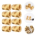 thumbnail image 4 of Juego de calor roscado de latón moleteado con rosca de 100 Uds. Tuerca de inserción de inserción resistente al calor para impresora 3D (dorado), 4 of 8