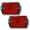 2x Red, variant on 3-LED Marker Light Reflectorized Lens Surface Mount 2-4/5" Rectangular Amber, 4