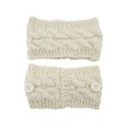 thumbnail image 3 of Yigetop Knit Headband Winter Cross Ear Warmer Head Wraps Headbands Side Buttons for Use Face Covering Winter Headband V One Size, 3 of 3