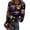 Dark Purple #068, variant on Mardi Gras Shirts Womens Carnival Sparkly Long Sleeve Graphic Tee Sequins Crew Neck Novelty Tunic Tops Green M