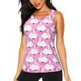 thumbnail image 1 of Balery Beautiful Swans Camiseta sin mangas estampada ligera para mujer, tops de entrenamiento sin mangas, camisetas de yoga transpirables de secado rápido.-Small, 1 of 7