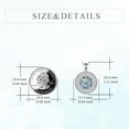 thumbnail image 4 of 925 Sterling Silver Necklace Abalone Shell Necklace for Women Round Pendant Necklace, 4 of 6
