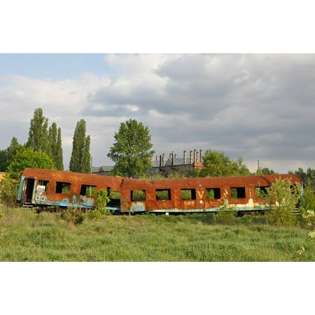 Aluminum Passenger Coach - Framed Art for Your Wall Rust Coach Landscape Transport Passenger Carriage 10x13 Frame