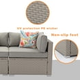 thumbnail image 4 of COSIEST 2-Piece Outdoor Furniture Gray Loveseat Wicker with Cushions, Pillows, 4 of 6