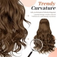 thumbnail image 4 of Clip In Hair Extensions,  Long Layered Soft Invisible Synthetic Curly Wavy Hairpieces for Women, 4 count (20 Inch, Chestnut Brown), 4 of 7