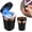 Black with Lighter, variant on Multi-spot Placed Car Ashtray Removable Detachable Alloy with Lid Blue Led Clamped&Glued Beside Door Air Outlet Behind Seat Black