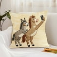 thumbnail image 7 of Animlas Christmas Embroidered Pillow Cover, Cozy Horses Knit Sofa Couch Decor Pillowcase, Farmhouse Rustic Couple Horses Cushion Cover, Bedside Living Room, Bedroom Cushion Case, 7 of 7