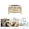 thumbnail image 3 of SHOWERORO Tissue Storage Box Golden 1Set 9.1X5X4In, 3 of 8