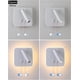 thumbnail image 4 of Aplique de pared LED, luz de lectura para mesilla de noche, aplique de pared LED de 12 W, foco orientable (3 W + 9 W, luz cálida de 3000 K) blanco (cuadrado), 4 of 5