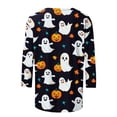 thumbnail image 4 of Enjoytime Halloween Shirt for Women Crew Neck 3/4 Sleeve Ghost Pumpkin Graphic Tops Plus Size Fashion Vintage Funny Casual Tees, 4 of 5