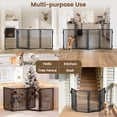 thumbnail image 2 of Dog Gate, Domipet Pet Gate Freestanding, 80''Extra Wide Dog Gate 32''Height Pet Playpen for Doorways, Black, 2 of 10