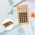 thumbnail image 3 of MasteelfCA 1pc Useful Electronic Calculator Office Stationery Bamboo Solar Calculator, 3 of 7