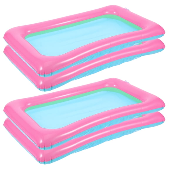 Raindrops 4Pcs Inflatable Ice Tray Stylish Floating Beverage and Snack Holder