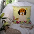 thumbnail image 3 of Caroline's Treasures BB6079PW1414 Easter Eggs Petit Basset Griffon Veenden Fabric Decorative Pillow , 14Hx14W,, 3 of 4