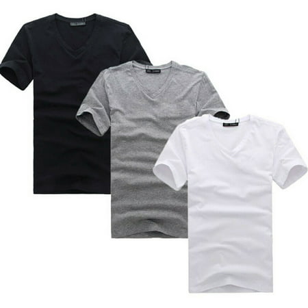 T Shirt Men Brand Clothing Summer Solid T-shirt Male Casual Tshirt Fashion Men Short Sleeve Black White Gray