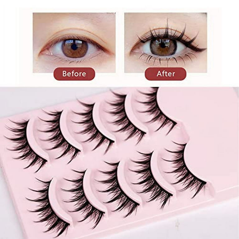 Eyelashes Natural Manga Lashes Wispy Spiky Wet Look Anime Fake Eyelash –  canvalite