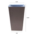 thumbnail image 1 of Brick Pattern Flowerpot Imitation Metal Plastic Flower Pot Square And Tall Type For Gardening Potted Plants New, 1 of 2