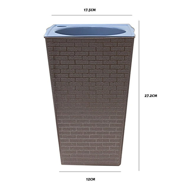 Brick Pattern Flowerpot Imitation Metal Plastic Flower Pot Square And Tall Type For Gardening Potted Plants New