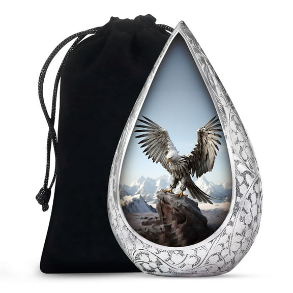 JAGSHASHI Eagle - Decorative Urn Humans - Urns For Adult Ashes - Funeral Urns For Mom & Dad - Burial Urns - Memorial Ashes Urn - Cremation For Ashes - 10 Inch - Large