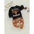 thumbnail image 4 of Western Baby Boy Clothes 3M 6M 12M 18M 24M Cow Print Sweatshirt Pullover Top Jogger Pants 2Pcs Toddler Boy Cowboy Fall Winter Outfits, 4 of 10