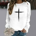 thumbnail image 1 of Aqestyerly Haut Grande Taille pour Femmes en Solde, Chemise de Sport Décontractée à Manches Longues et Col Rond Imprimé pour Femmes, 1 of 3