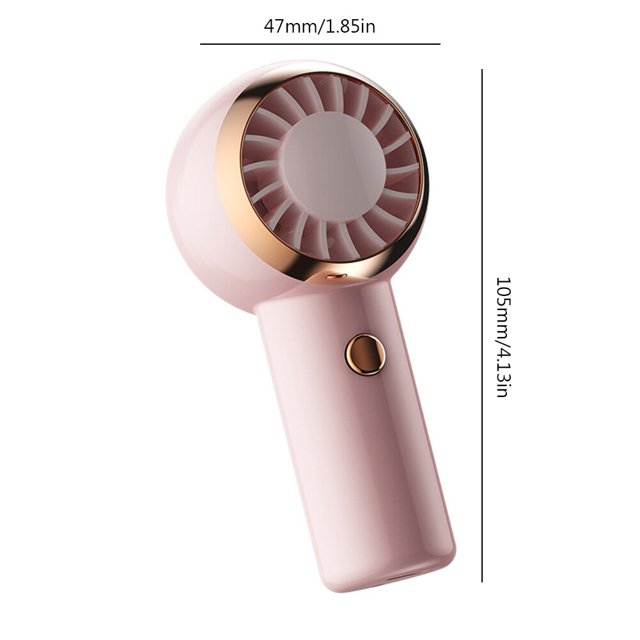 Mini ventilador de mano Turbo USB silencioso, ventilador pequeño recargable de 3 velocidades para el cuello, dormitorio de estudiantes, oficina, Aire libre, Verano Fivean unisex